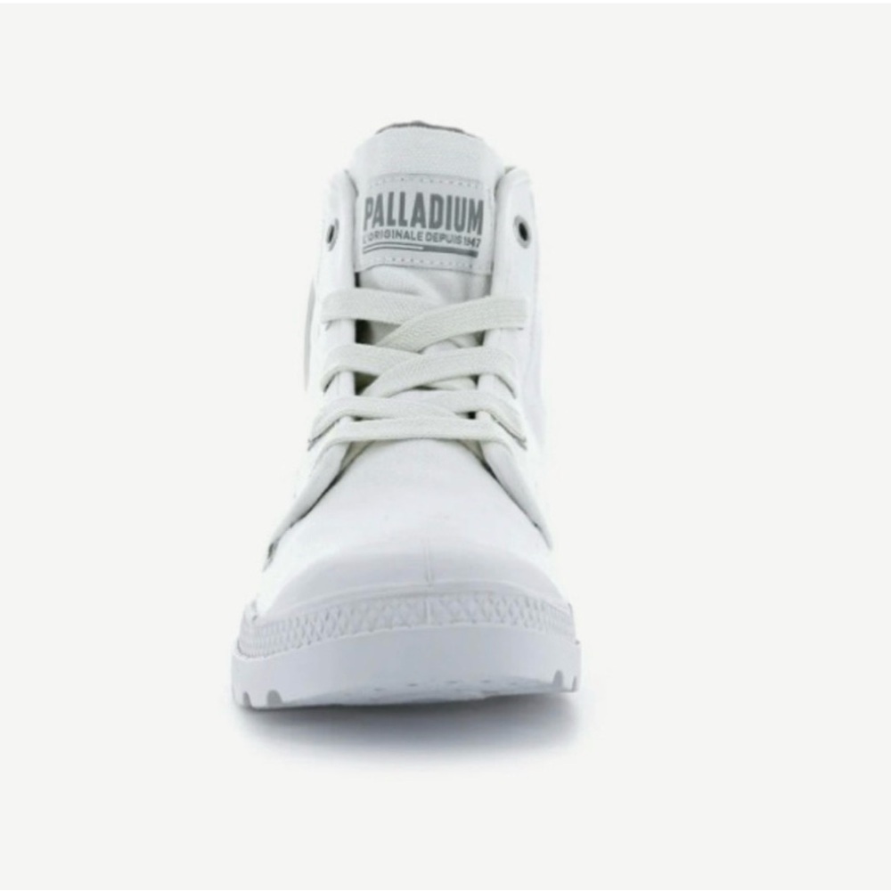 Palladium Pampa Hi White Canvas Boots Women’s Lug Sole Combat Streetwear - Picture 3 of 8